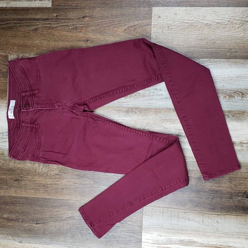 Hollister Burgundy Skinny Jeans Size 23